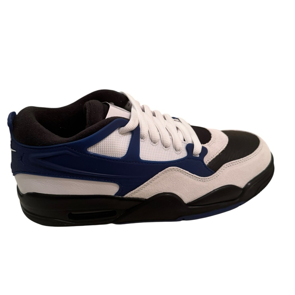 Nike Men’s Low-Top Sneakers in White, Navy, and Black Air Jordan 4 pm